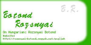 botond rozsnyai business card